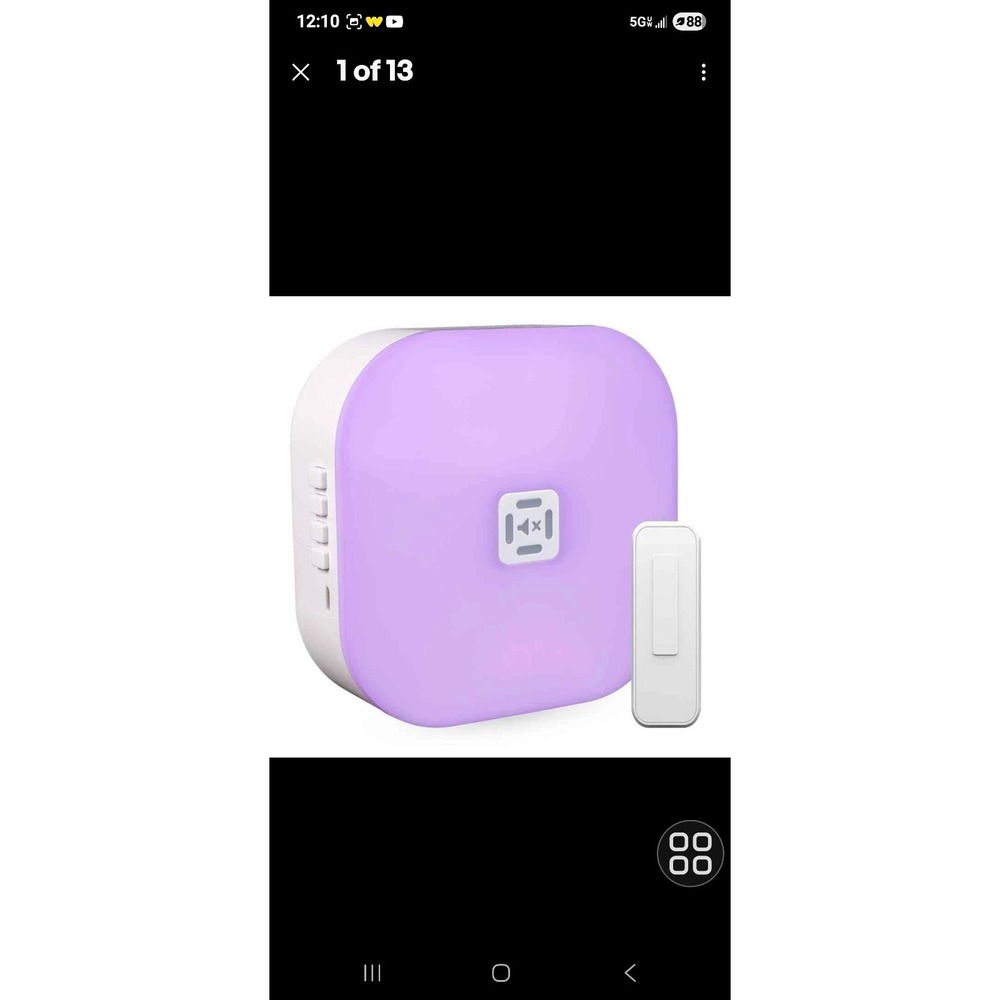 Hampton Bay LED Wireless Color Changing Doorbell Kit White Finish 1004 552 236